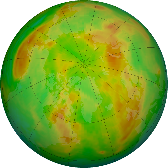 Arctic ozone map for 11 June 1987